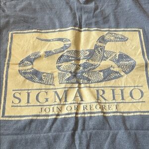 SIGMA RHO join or regret men short sleeve tshirt medium comfort colors